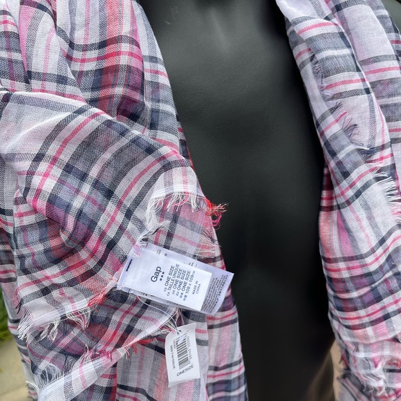 Plaid Lightweight Distressed Scarf - Picture 4 of 5